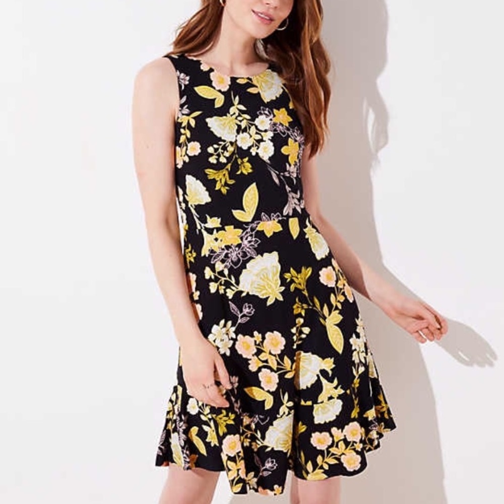 Black floral dress never worn